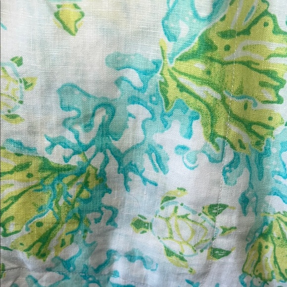 J. Jill Linen Dress ocean print SZ XS - Picture 5 of 6